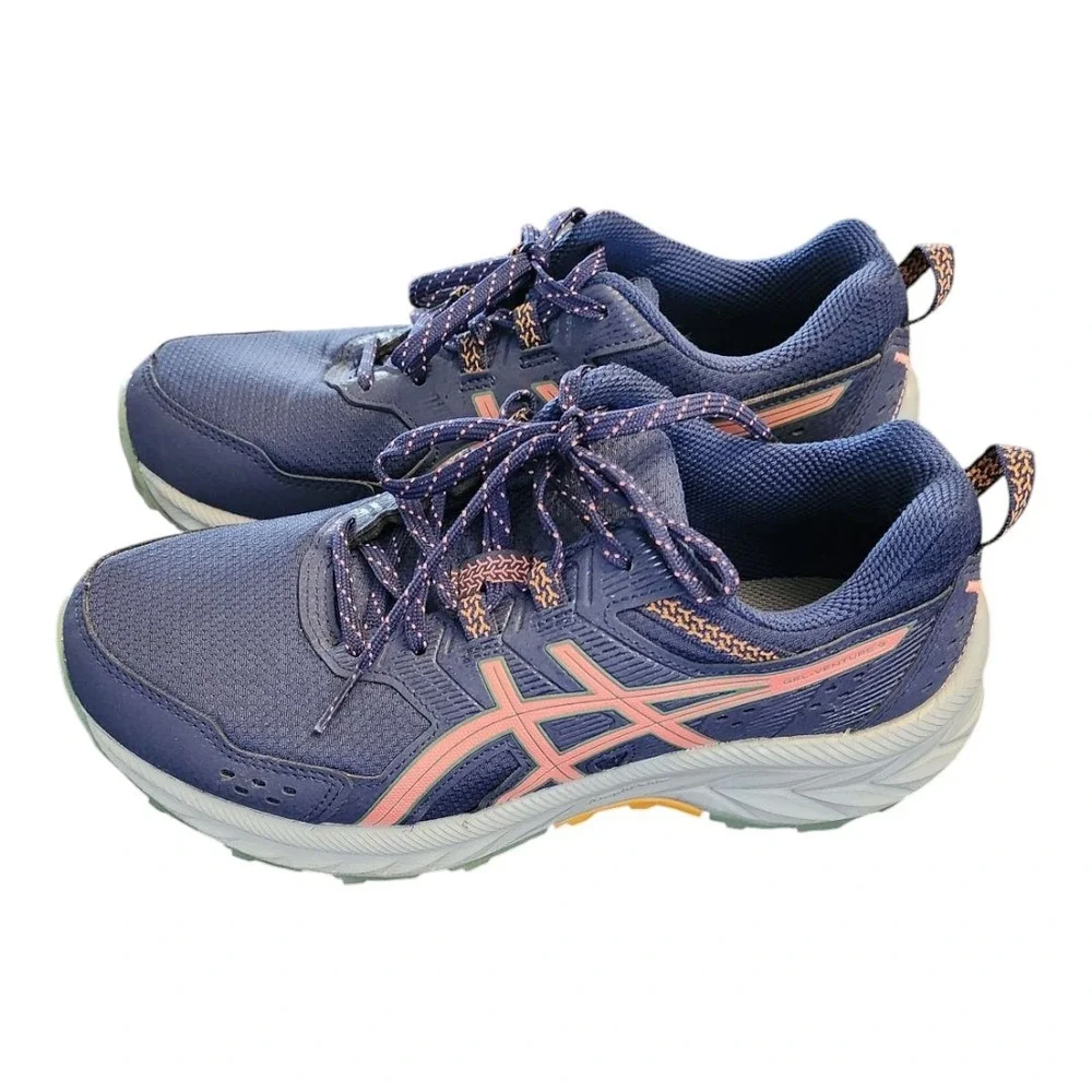 Asics Gel Venture 9 Ortholite Womens Size 7 1/2 Wide Blue Running Sneakers Shoes